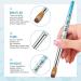 Saviland Professional Kolinsky Acrylic Nail Brush Set - 5PCS | Size 4/8/10/12/16 | Highly Absorbent Bristles for Acrylic Powder & Liquid | Nail Extension & Carving | Blue 02-Blue - Buy Online on SooperMarket.com