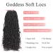 Leeven 24 Inch Goddess Faux Locs Crochet Hair 6 Packs - Long Soft Locs Braiding Hair with Curly Ends - Natural Black Synthetic Bohemian Locs Extensions for Women - Buy Online on SooperMarket.com