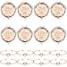 Pack of 8 Compact Pocket Makeup Mirrors Set Include 1 Bride to Be Mirror 7 Bride Tribe Mirrors and 8 Pack Bridesmaid Love Knot Bracelets for Bachelorette Party Bridesmaid Proposal Gifts(Champagne)
