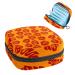 Orange Surf Leaves Sanitary Napkin Storage Bag Feminine Menstrual Cup Pouches Nursing Pad Holder Tampon Bags Portable Period Bag for Women Teen Girls 1Pcs Multi-colored 4