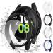 Tensea 4+4Pack for Samsung Galaxy Watch 5 2022 & 4 2021 Screen Protector and Case 44mm Anti-Fog Tempered Glass Protective Film & Hard PC Bumper Face Cover Set for Galaxy Watch5 Watch4 44 mm 44mm Clear/Black/Silver/Blue