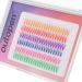 Outopen 14MM Colored Cluster Lash Extensions - 140 PCS C Curl Wispy Natural Eyelashes - DIY Reusable 7 Color Mix - Buy Online on SooperMarket.com