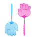 Rpanle fly clapping 2 pieces extendable telescopic clapping flyer Insect catcher fly protection with integrated mosquito scraps in front of insects fly pink + blue.