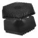PLAFOPE Face Brush Silicone Face Scrubber Facial Wash Brush Silicone Facial Scrubber Face Exfoliator Facial Cleansing Brush Scrubber Facial Cleansing Brush for Blackhead Face Washer Brush 6.50X6.50X4.00CM Black