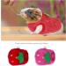 2PCS Strawberry Guinea Pig Winter Apparel Coats - Small Pet Warm Costumes for Rabbits, Ferrets, Chinchillas, Kittens - 3XS - Buy Online on SooperMarket.com
