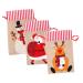 KOMBIUDA Party Snack Pouch 3 Pcs Christmas Storage Bag Candy Bags Holiday Treats Pouch Christmas Drawstring Bag Christmas Bag 30X18CM Assorted Color