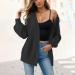Gefomuofe Cardigans for Women Long Sleeve Cardigan for Women Pocket Jacket Cardigan Women's Blazer Cardigan Outerwear Elegant Shoulder Jacket Top Casual Top Black L - Buy Online on SooperMarket.com