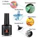 Senvenski Teal Gel Nail Polish Set - Blue Glitter Mint Olive Aqua Green Emerald Turquoise Shimmer - Starrily Sparkle Crystal - Soak Off UV LED Varnish Kit (CS007) - Buy Online on SooperMarket.com