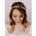 SWEETV Gold Flower-Leaf Bridal Headband | Wedding Hair Accessories for Brides - Buy Online on SooperMarket.com