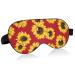 Haskirky Light Blocking Eye Mask Breathable and Adjustable Adult Men and Women Travel on Business Trips Yoga Meditation Light Smooth Comfortable Eye Mask Office Deep Sleep Goodies Red Sunflower