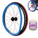 Wheelchair Push Rim Covers 24-Inch Silicone Hand Push for Sports Wheelchairs Wear-Resistant Grip Enhancer Easy to Clean Non-Slip.(Blue)