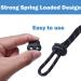 J.CARP 30Pcs Black Plastic Cord Locks End Spring Toggle Stopper - Double Hole Elastic Adjuster for Drawstrings, Bags, Clothing, Paracord - Black - Buy Online on SooperMarket.com