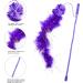 smatime 2Pcs Funny Cat Stick Interactive Cat Feather Toys for Indoor Purple and Red Cat Teaser Toy Cat Feather Wand Stick with Sound Paper for Kitten Improves Intelligence and Responsiveness - Buy Online on SooperMarket.com
