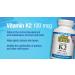 Natural Factors Vitamin K2 100 mcg BONUS SIZE 360 Vegetarian Capsules MK-7 from Natto Bean Helps Support Bones Vegan 60 Free Capsules - Buy Online on SooperMarket.com