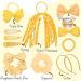 Basic Sense Gingham Girl Hair Accessories Set 16 Pieces Hair Ties Pins Scrunchies Ribbon Ponytail Holder Summer School Check Uniform Yellow - Buy Online on SooperMarket.com