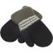 Niceyea Toddler Knitted Gloves | Winter Warm Full Finger Mittens with Fluffy Lining | Magic Gloves for Boys Girls 1-3 Years Old | Black - Buy Online on SooperMarket.com