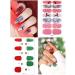 Kalolary 8 Leaves Nail Art with Nail File - Christmas Sticker Decals for Stunning Manicure | Self-Adhesive Fashion Decoration - Buy Online on SooperMarket.com