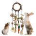 ERKOON Rabbit Hamster Toys Cage Hanging Chew Toys Natural Applewood Bunny Boredom Breaker Treats Rattan Ring with Snacks Grass Ball Hanging Toy Carrot for Rabbits Chinchillas Hamsters Guinea Pig