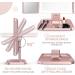 Trifold Makeup Mirror with Lights - 3 Color Modes, 72 LED Vanity Mirror, 1x/2x/3x Magnification, Touch Control, Portable High Definition Cosmetic Mirror - Pale Pink - Buy Online on SooperMarket.com