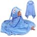Funmo hooded towel baby 1pcs towel children baby bath towel baby towel with hood 70x140 cm for baby baths soft super absorbent cute baby hood towel with pattern 0-5 years (blue)