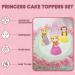 4x Princess Cake Toppers Set - Princess Castle Girls Birthday Party Wedding Baby Shower Christening Cupcake Decoration - Comes with an Edible Glue - Buy Online on SooperMarket.com