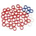 Dacvgog 50 Pieces of Silicone Finger Rings for Any Scissors Insert Hair Cutting Styling Tools Accessories Mixing Colors