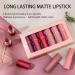 Long Lasting Matte Lipstick Set - Waterproof Velvet Lip Gloss for Women - Professional Cosmetics Makeup Gift - Buy Online on SooperMarket.com