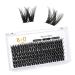 Cluster Lashes 14mm 72 Clusters B&Q Lash Clusters D Curl Individual Cluster Lashes Natural Eyelash Clusters DIY Lash Extensions Soft Fluffy Cluster Eyelash Extensions (B17 D-14mm) D-14 mm B 17