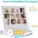 Dino My First Year Baby Keepsake Picture Frame - White Wood, 12 Months Photo Inserts - Nursery Decor Gift for Boys and Girls - Buy Online on SooperMarket.com