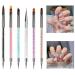Nail Art Liner Brush Set - 6 Double-Sided Painting Pens for Gel Nails | DIY Nail Art Design Tools - Buy Online on SooperMarket.com
