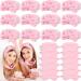 Jexine 24 Pcs Spa Headband Plush Sleep Eye Mask Bulk Bow Hair Band Makeup Headband for Washing Face Sleepover Party Supplies Sleeping Stuff Accessories for Single Women Spa Party (Simple Style)