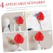 Alipis Simulated Cattail Fan Wedding Layout Palm Leaf Dried Palm Spears Home D cor Vase Art Ornament Faux Plant Italian Ruscus Woven Hand Held Fan Decor Fans Palm Leaves Hamster Monstera Red 50x28cm - Buy Online on SooperMarket.com