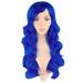 MapofBeauty Charming Synthetic Long Curly Cosplay Women's Party Wig (Navy Blue)