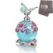 H&D Fancy Retro Frosted Empty Refillable Blue Glass Perfume Bottle with Butterfly Stopper 23ml Style-1