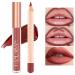 Seawave Nude Lip Liner and Lipstick Set - 12 Pcs Long Lasting Waterproof Matte Lipgloss for Black Mature Women - Makeup Gift Set - Buy Online on SooperMarket.com
