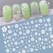8 Sheets MiaoWu White Cherry Blossoms 3D Nail Art Stickers for Acrylic Nail Decoration - Buy Online on SooperMarket.com