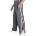 Rumaozia rehab pants men to open sideways jogging pants long wide leg tears off pants casual pants loose casual sportswear training pants with continuous zipper jogging pants 3xl dark gray