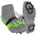 Alpidex Gr del Cramping iron for mountain shoes shoe claws with manganese steel spikes 12 teeth shoe size 35-47 crampons climbing mountaineering trekkking winter outdoor shoe spikes green xl