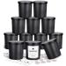 SUPMIND 12 Pack 10oz Glass Candle Jars with Lids and Sticky Labels, Empty Candle Jars for Making Candles Bulk Containers(Matte Black) Matte Black 10oz