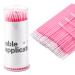 G2PLUS Micro Applicators Brushes with Longer Tips - 200PCS Disposable Microfibre Brushes Eyelashes - Pink Lash Lift Micro Applicators - Eyelash Extension Swabs for Eyelashes Extensions Crafting 200 PCS Pink