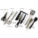 Outdoor Kitchen 10-Piece Cookware Set - Camping & RV Cooking Utensils in Compact Case - Stainless Steel Fork, Spoon, Knife & More - Grey - Buy Online on SooperMarket.com