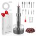 Electric Nail Files Portable Nail Drill E File Kit with Rechargeable Base 12 Nail Drill Bits 6 Adjustable Speeds for Acrylic Gel Nails Professional Nail Drill Gifts for Women Mum (Dark Gray)