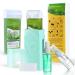 Roller Waxing Kit for Sensitive Skin, Aloe roll on wax cartridge warmer for arms, legs and larger areas of the body hair removal, at home waxing kit for women and men