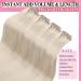 Youngsee Real Hair Extensions Clip | Platinum Blonde 45cm | 120g Natural Clip-In Extensions | Smooth 7PCs #60A - Buy Online on SooperMarket.com