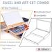 85 Piece Deluxe Wooden Art Set with Easel and Drawing Pads - Creative Gift Box for Teens & Adults | Art Supplies Kit for Painting & Drawing - Buy Online on SooperMarket.com