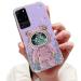 Tivenfezk Nadoli for Samsung Galaxy S20 Ultra Treisand B r Astronaut Hidden Stand Shell caricature glitter astronaut stand soft silicone bling cell phone case transparent protective cover samsung galaxy s20 ultra purple