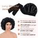 YANIBEST Double Layer Satin Lined Silk Bonnet for Sleeping | Large Black Bonnet for Black Women - Buy Online on SooperMarket.com