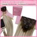 Youngsee Real Hair Balayage Clip-In Extensions - 40cm Dark Brown & Blonde 120g (7PCS) - Perfect for Volume & Length - Buy Online on SooperMarket.com