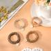 Olyee 4-Piece Scrunching Crystal Hair Tie Set | Pearl Elastic Hair Ties for Women & Girls | Stylish Ponytail Jewelry in Gray & Pink - Buy Online on SooperMarket.com
