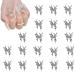 Alloy butterfly nail decorations 20 pieces metal nail art charms 3d luxury silver nail jewelry for women girls nail design accessories craft jewelry